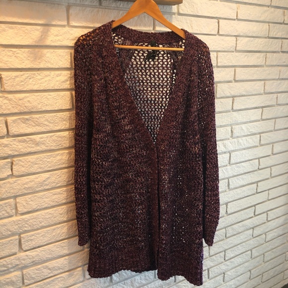 Melissa McCarthy Seven7 3x Purple Knit Cardigan - Picture 3 of 7